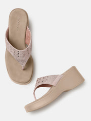 Marc Loire Womens Gold Wedge Casual Heels