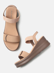 Marc Loire Womens Brown Work Wedge Sandals Heels