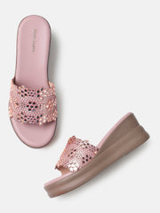 Marc Loire Womens Rose Gold Wedge Casual Heels