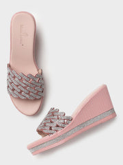 Marc Loire Womes Rose Gold Wedge Heels