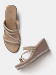 Marc Loire Womes Beige Wedge Heels