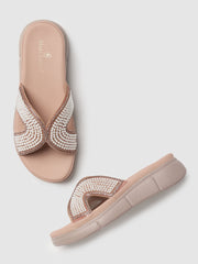 Marc Loire Womes Nude Flatform Heels