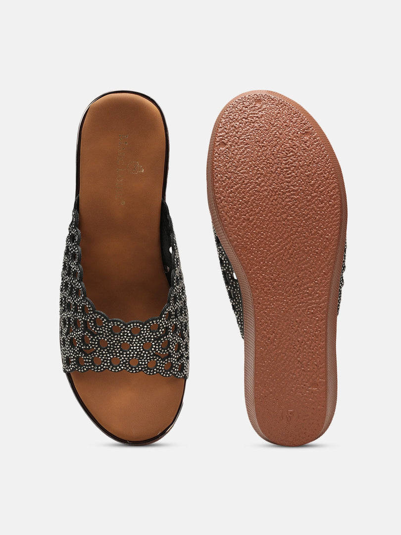 Marc Loire Womes Black Flatform Heels