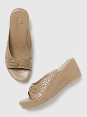 Marc Loire Women Nude Wedge Heels