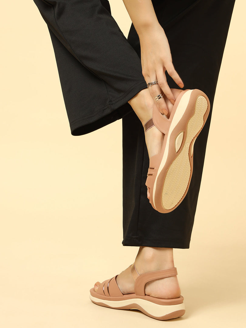 Marc Loire Womes Nude Casual Backstrap Fashion Sandals Heels