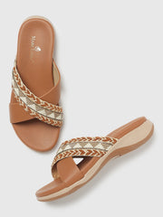 Marc Loire Women Tan Flatform Heels
