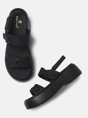 Marc Loire Womens Black Flatform Casual Heels