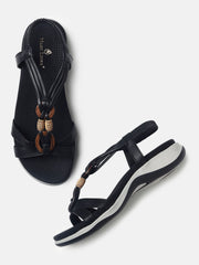Marc Loire Womens Black Casual Round Toe Flats