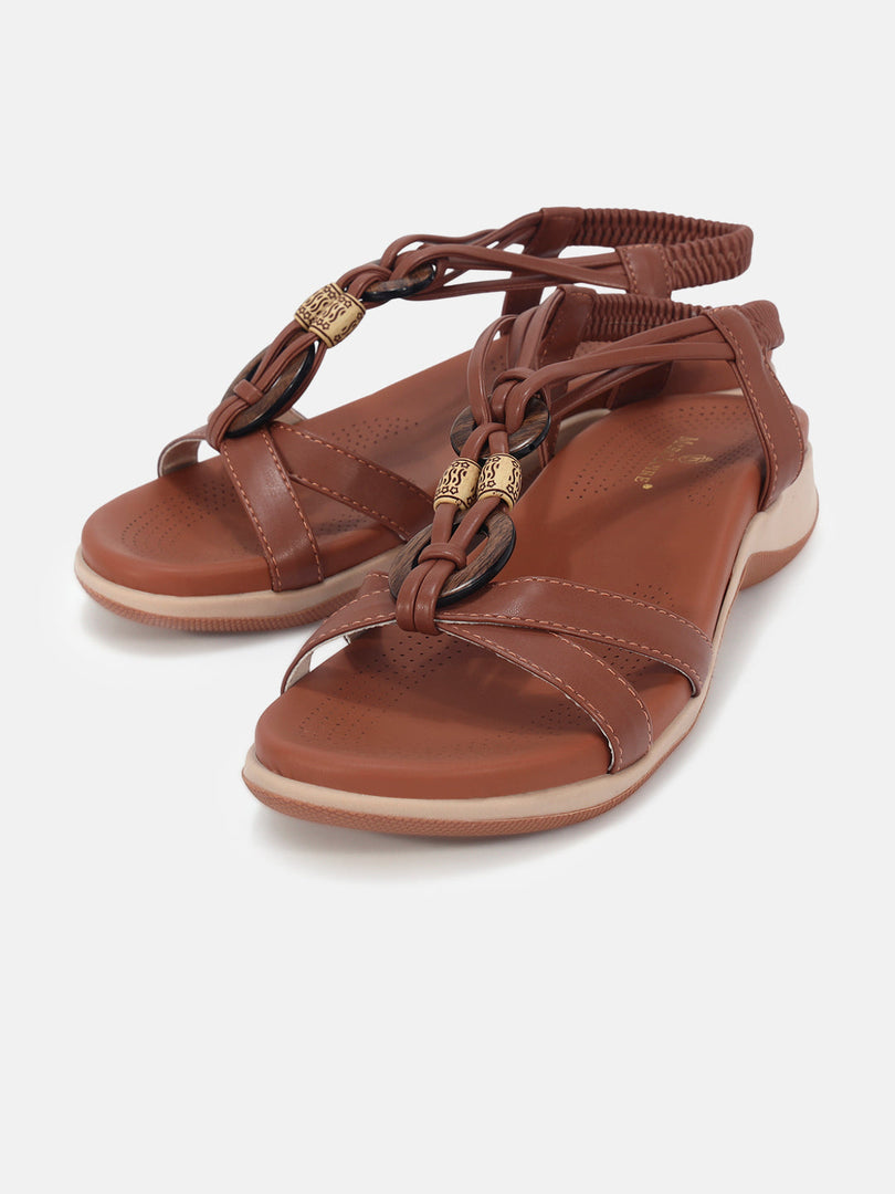 Marc Loire Womens Tan Casual Round Toe Flats