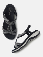 Marc Loire Womens Black Party Round Toe Flats