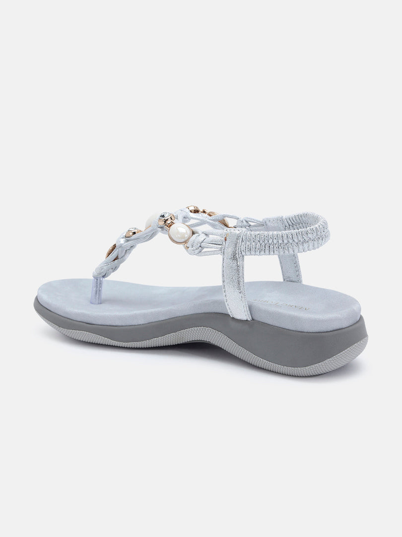 Marc Loire Womens Casual T-Strap Tpr Flats