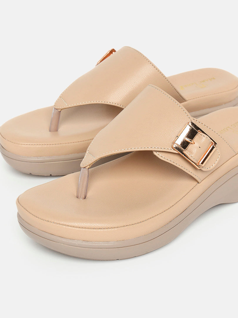 Marc Loire Womes Cream Casual Open Back Fashion Sandals Heels