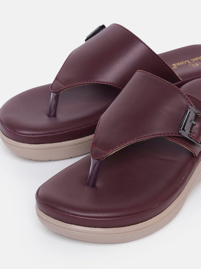 Marc Loire Womes Wine Casual Open Back Fashion Sandals Heels