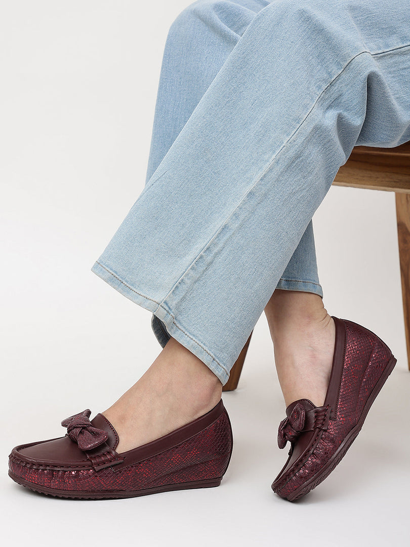 Marc Loire Women Comfortable Metallic Loafer Mules Wedges Casual & Formal Footwear