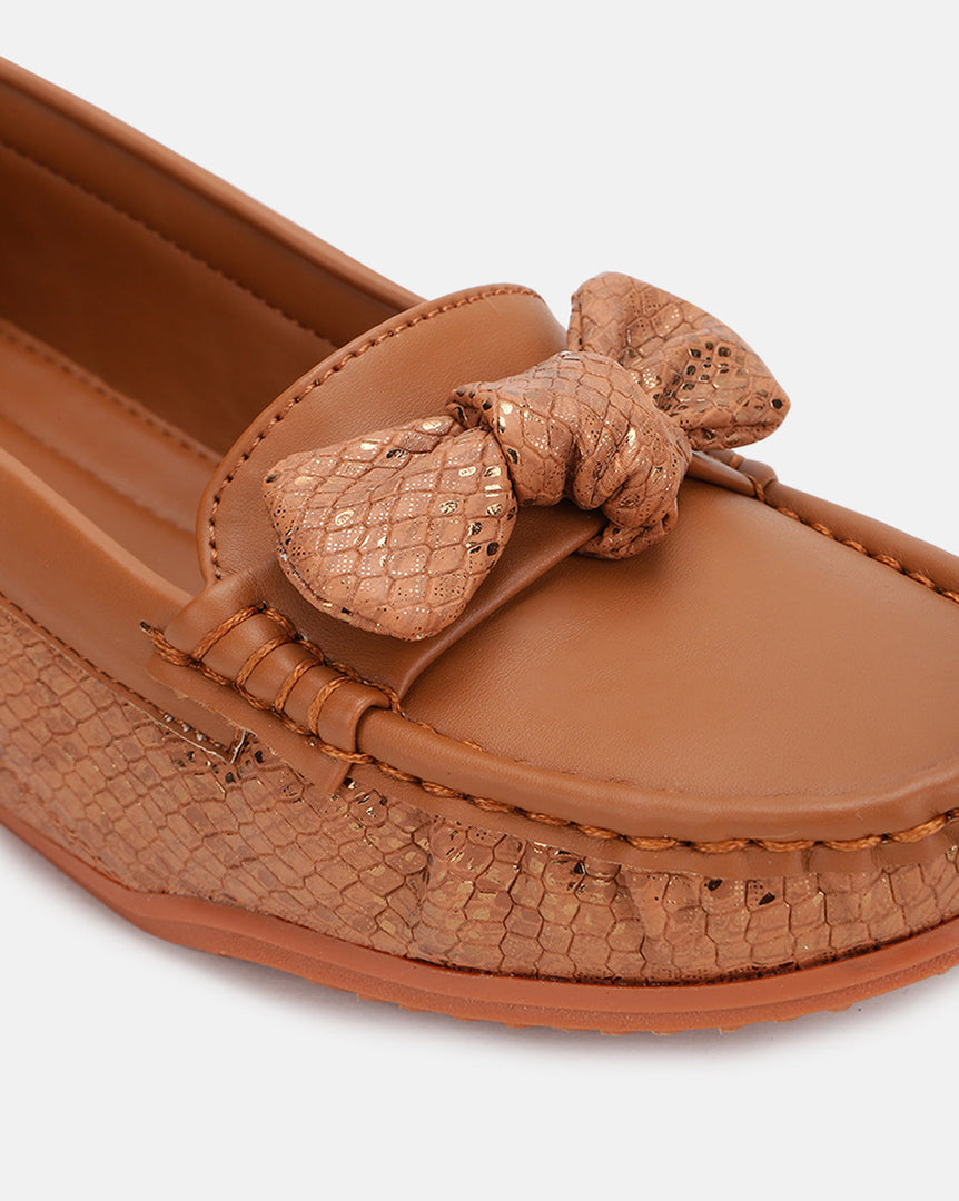 Marc Loire Women Comfortable Metallic Loafer Mules Wedges Casual & Formal Footwear