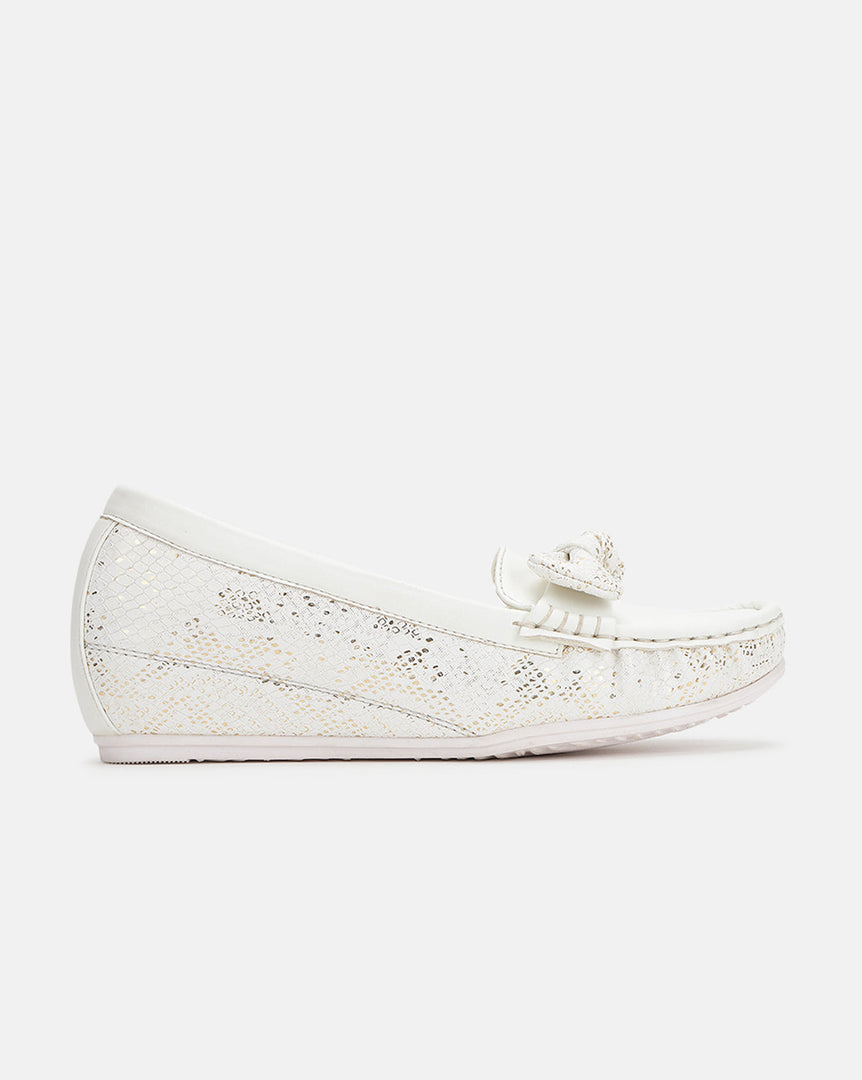 Marc Loire Women Comfortable Metallic Loafer Mules Wedges Casual & Formal Footwear