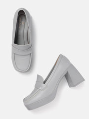 Marc Loire Women Solid Grey Na Loafers