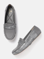 Marc Loire Women Solid Dark Grey Western - Embellished Loafers