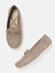 Marc Loire Women Solid Cheeku Buckles Loafers