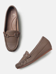 Marc Loire Womens Taupe Slip-On Comfort Insole Loafers