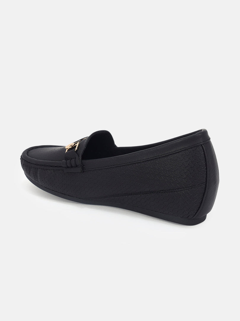 Marc Loire Womens Black Slip-On Comfort Insole Loafers