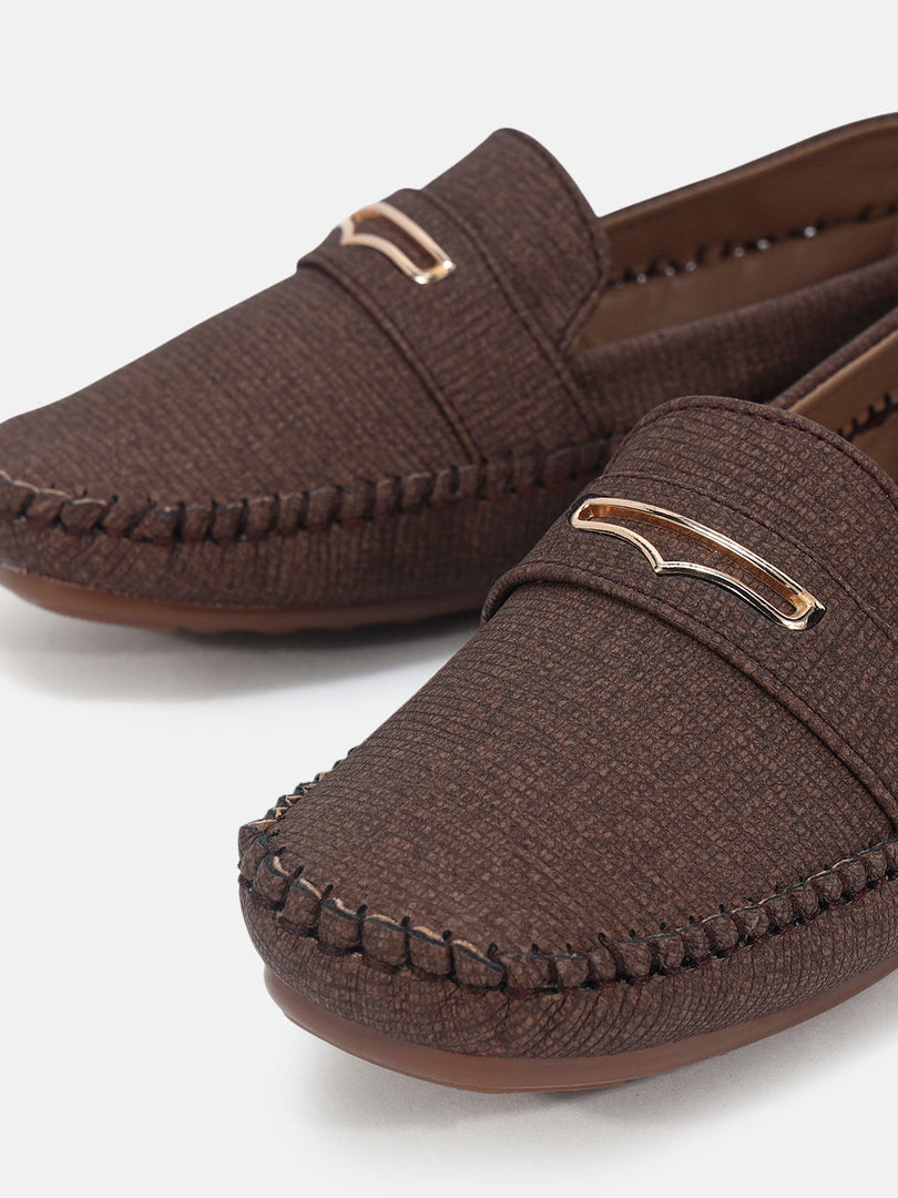 Marc Loire Womens Brown Slip-On Comfort Insole Loafers