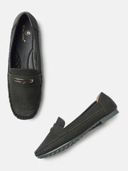 Marc Loire Womens Hunter Green Slip-On Comfort Insole Loafers