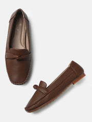 Marc Loire Womens Brown Slip-On Comfort Insole Loafers