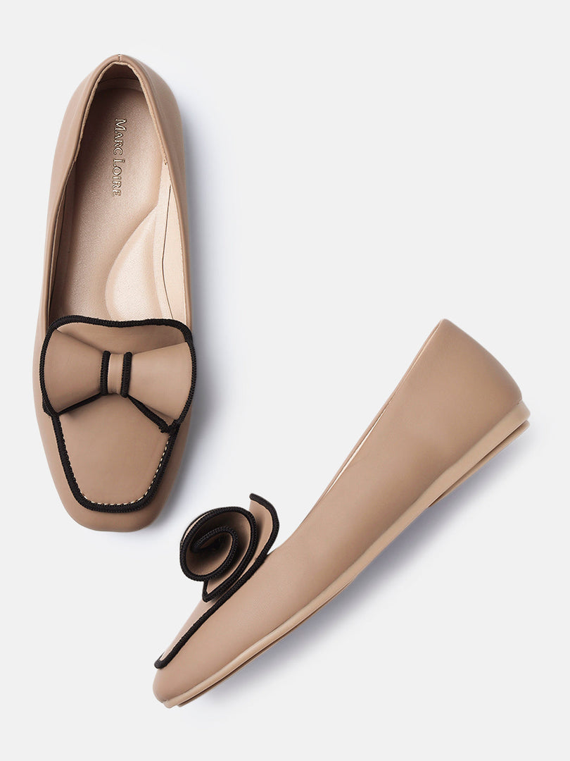 Marc Loire Womens Beige Fashion Slip-On Loafers