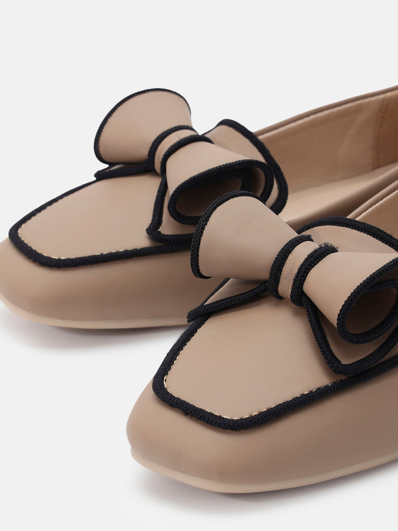 Marc Loire Womens Beige Fashion Slip-On Loafers