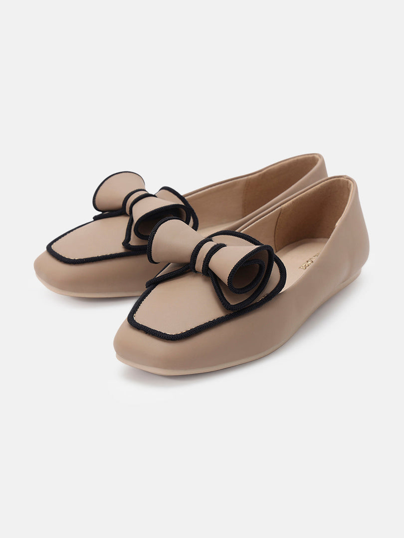 Marc Loire Womens Beige Fashion Slip-On Loafers