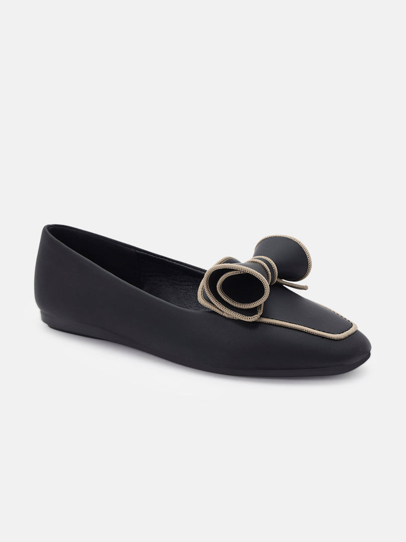 Marc Loire Womens Black Fashion Slip-On Loafers