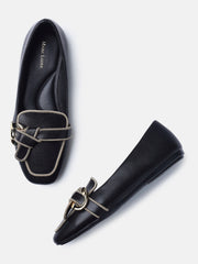 Marc Loire Womens Black Fashion Slip-On Loafers