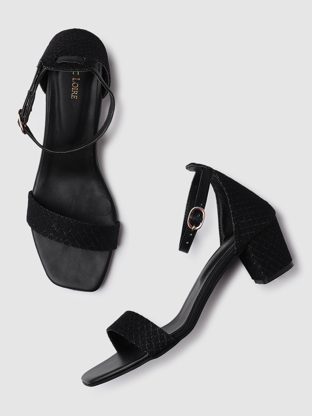 Black Open Toe Block Heels – Marc Loire1