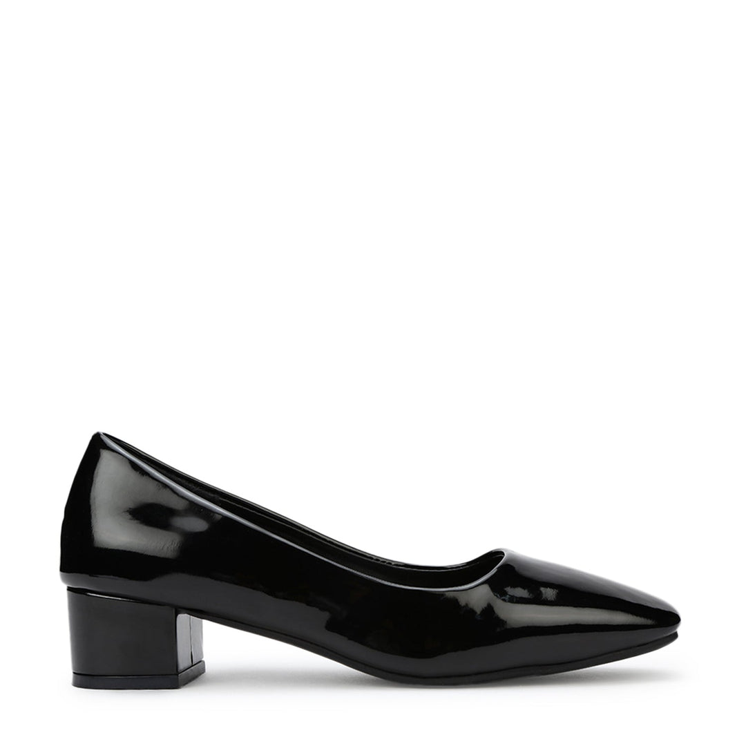 Marc Loire Women Square Toe Solid Block Heel Pumps for Office, Party and Formal Wear