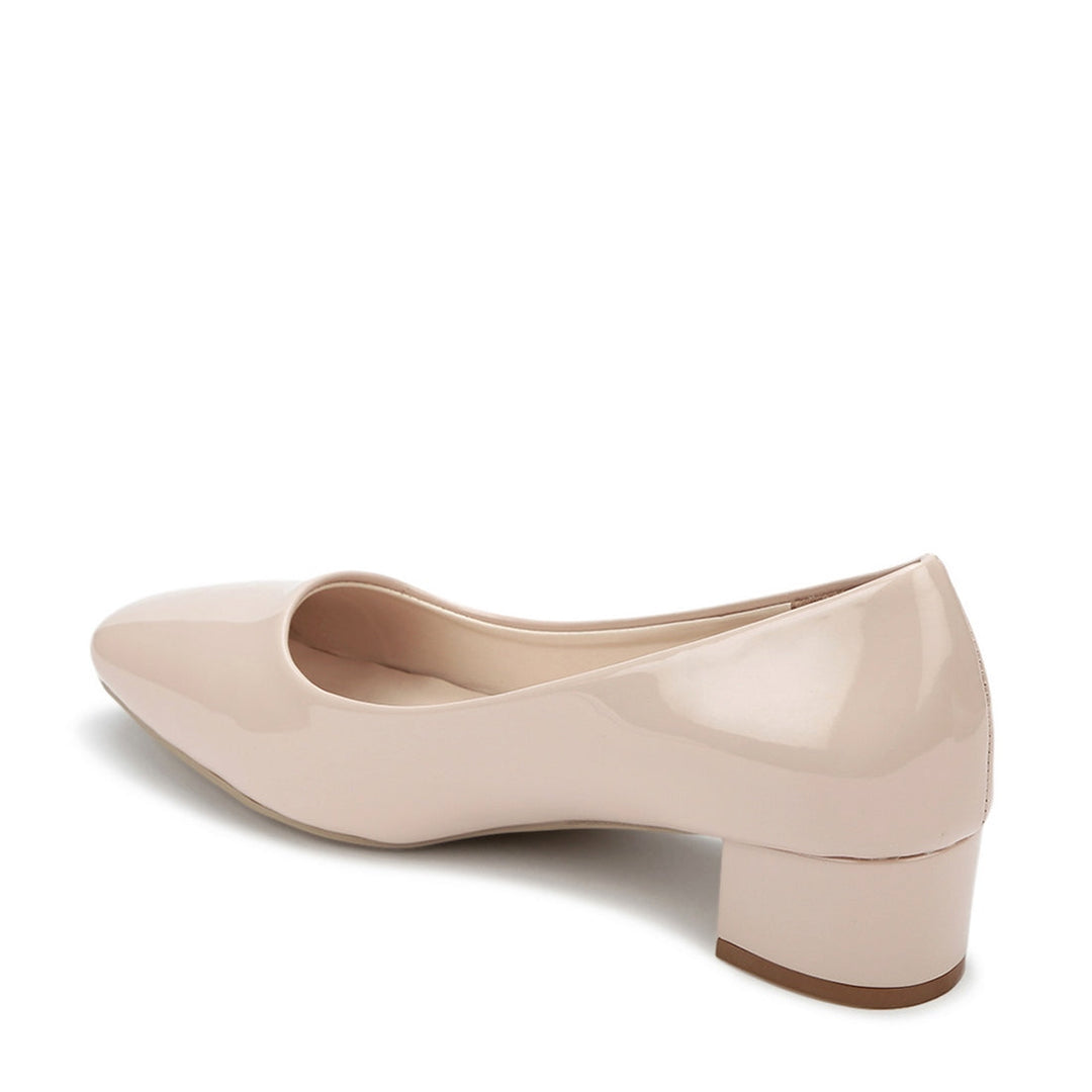 Marc Loire Women Square Toe Solid Block Heel Pumps for Office, Party and Formal Wear