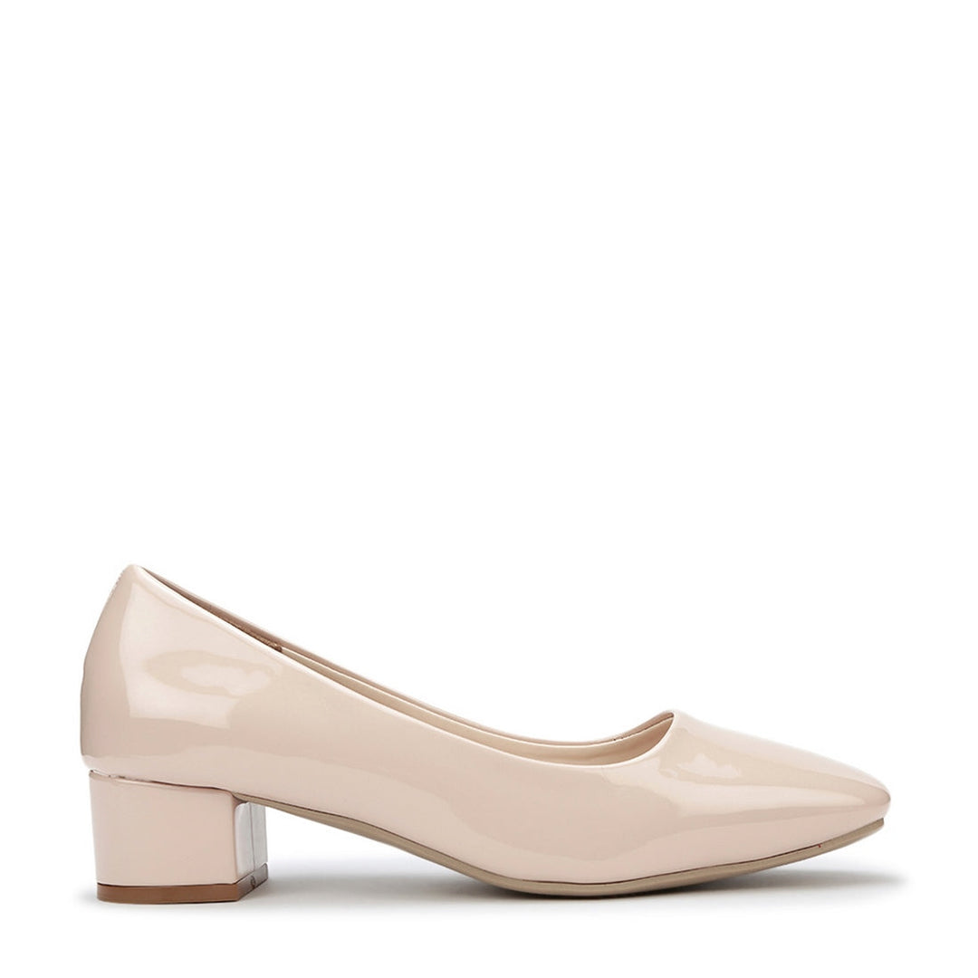 Marc Loire Women Square Toe Solid Block Heel Pumps for Office, Party and Formal Wear