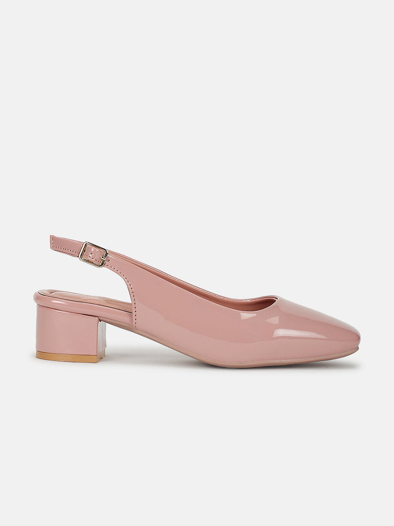 Marc Loire Women Rose Gold Solid Block Heels