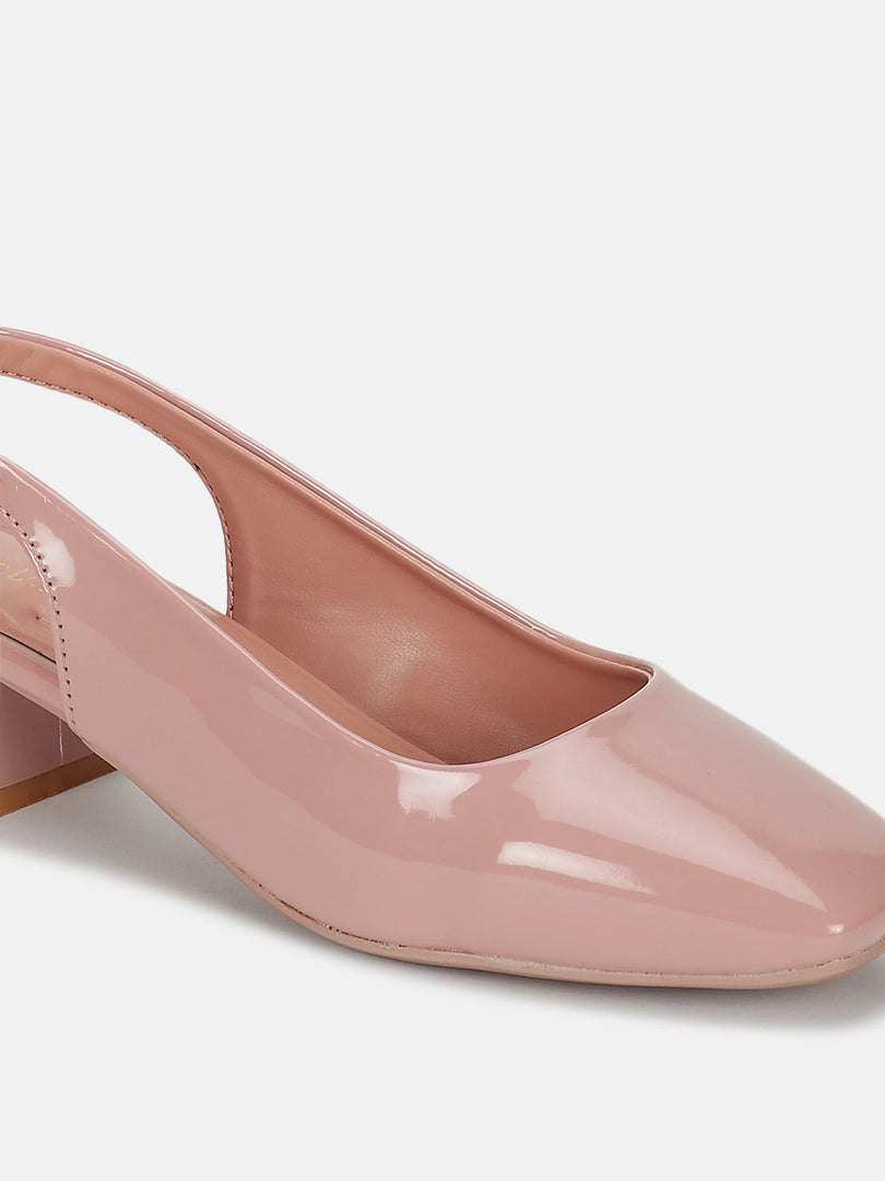 Marc Loire Women Rose Gold Solid Block Heels