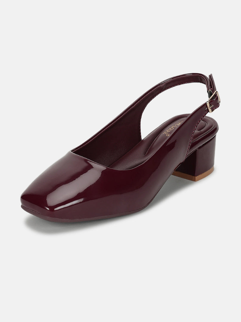 Marc Loire Women Cherry Solid Block Heels