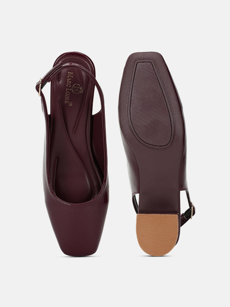 Marc Loire Women Cherry Solid Block Heels