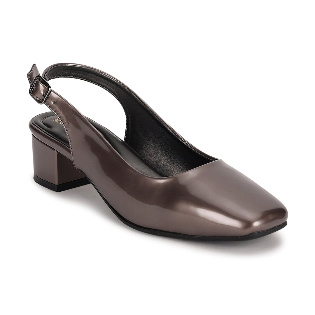 Marc Loire Women Gun Metal Solid Block Heels