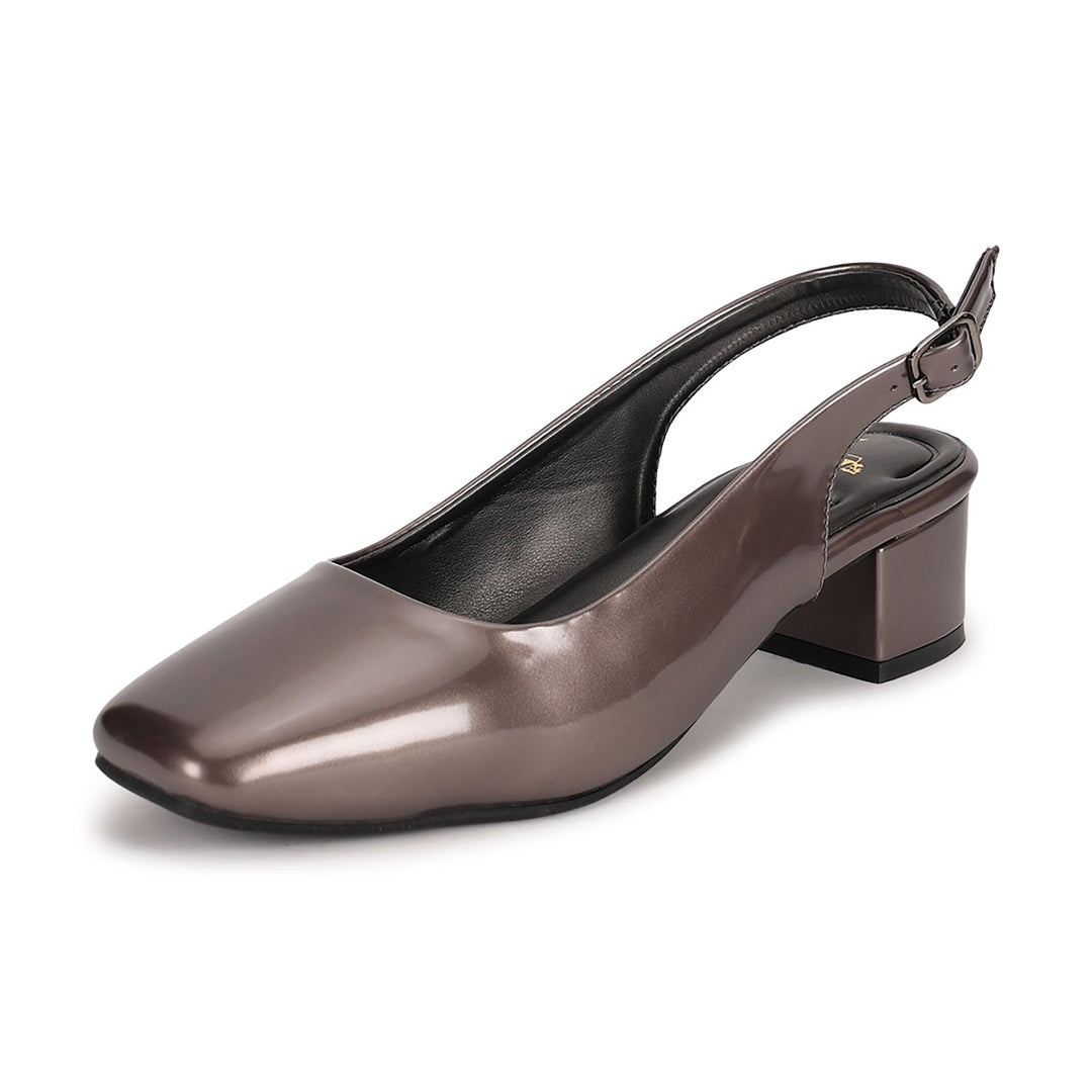 Marc Loire Women Gun Metal Solid Block Heels