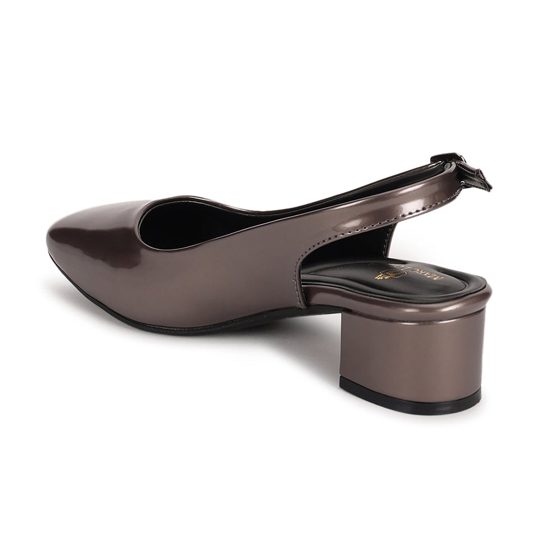 Marc Loire Women Gun Metal Solid Block Heels