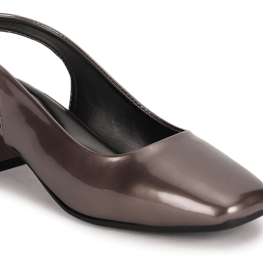 Marc Loire Women Gun Metal Solid Block Heels