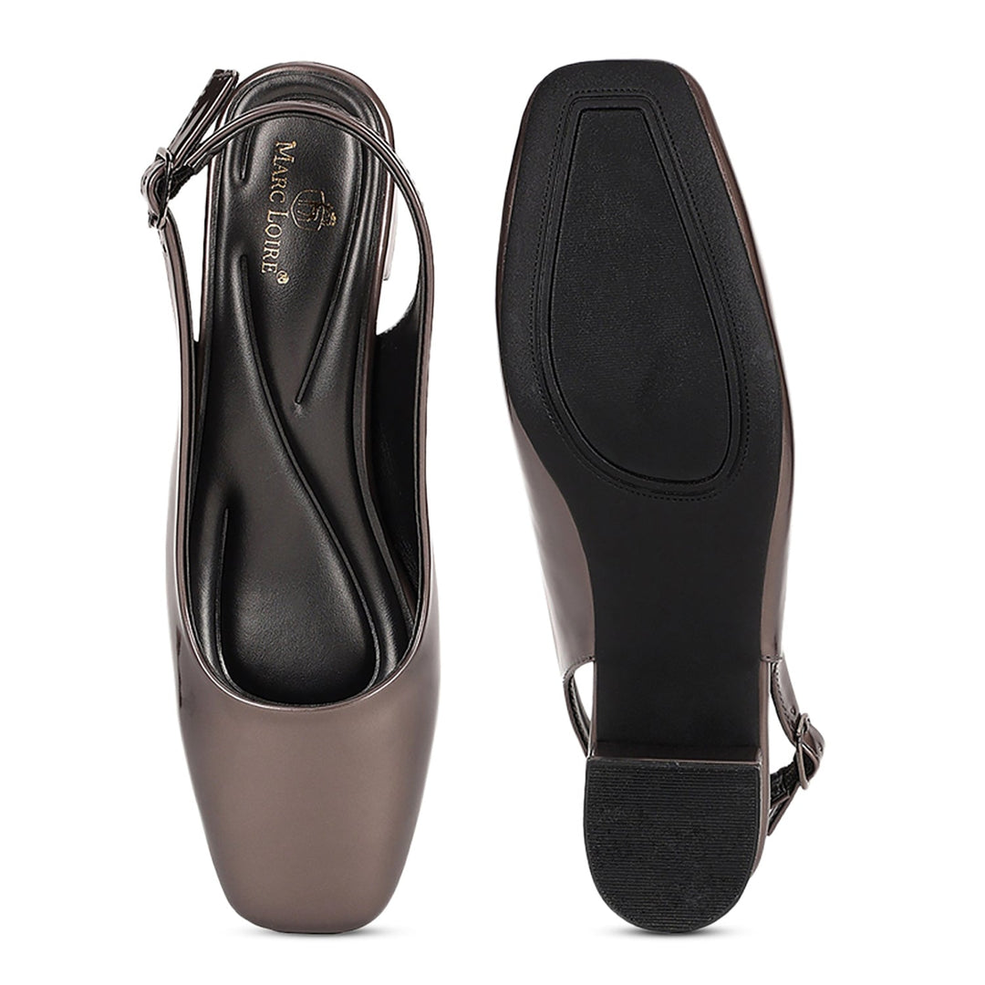 Marc Loire Women Gun Metal Solid Block Heels