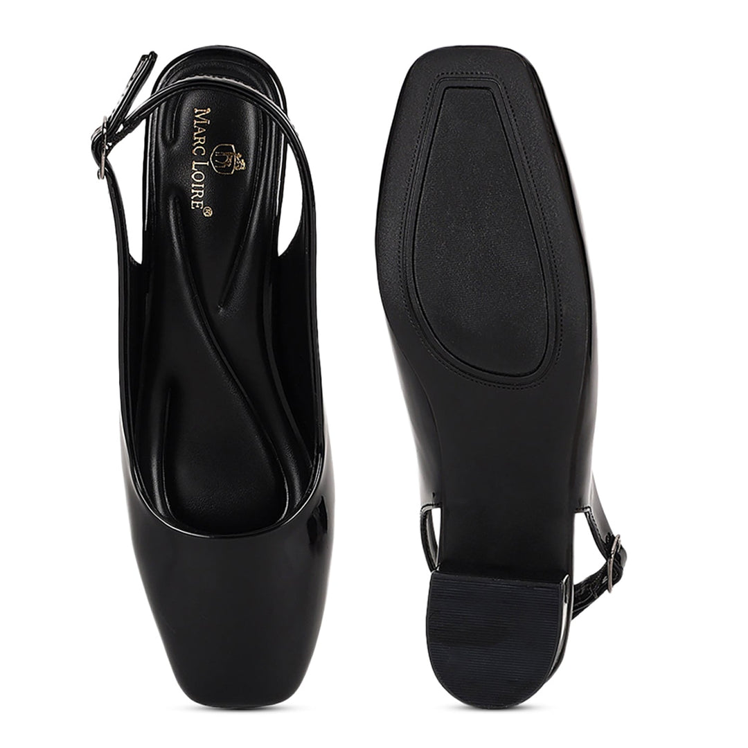 Marc Loire Women Black Solid Block Heels