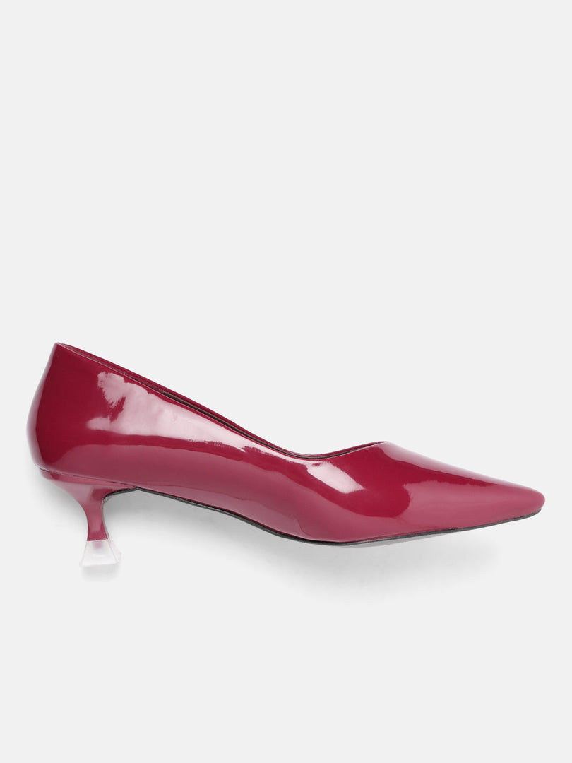 Marc Loire Women Maroon Solid Pumps Heels