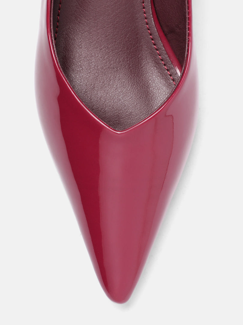 Marc Loire Women Maroon Solid Pumps Heels
