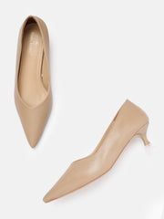 Marc Loire Women Beige Solid Pumps Heels